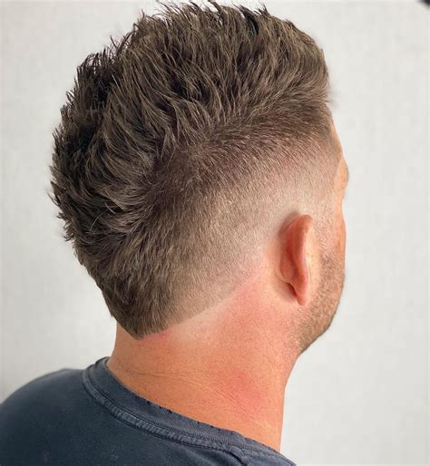 short faux hawk fade